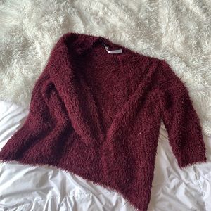 Magenta fluffy sweater